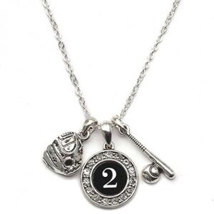 Baseball Charm Necklace #2 | Silver Tone Sports Pendant | 18” Chain | NWOT